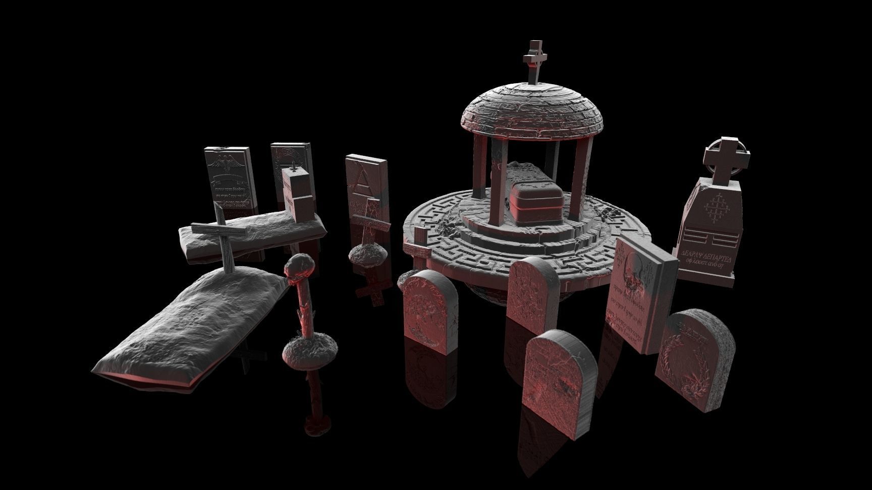 Ultimate Gravestone Collection 3D print model_3