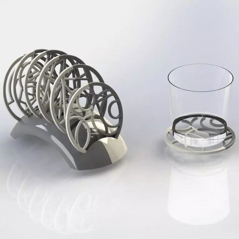 GEOMETRICAL COASTERS 3D print model_0