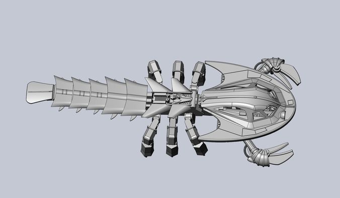 Dinotopia Eurypterid Walker Sea Scorpion Mech Model 3D print model