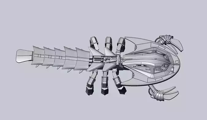 Dinotopia Eurypterid Walker Sea Scorpion Mech Model 3D print model