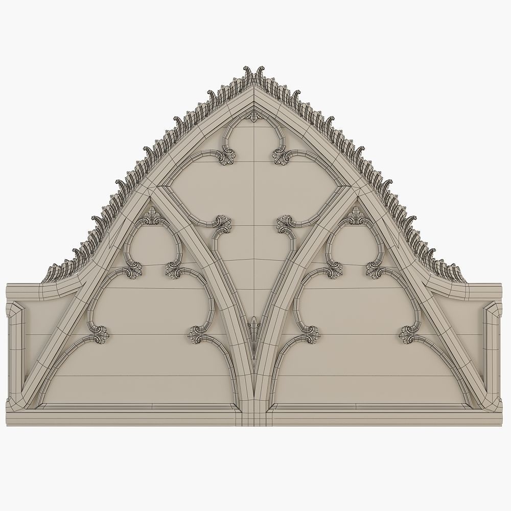 Gothic panel CNC 3D model_4