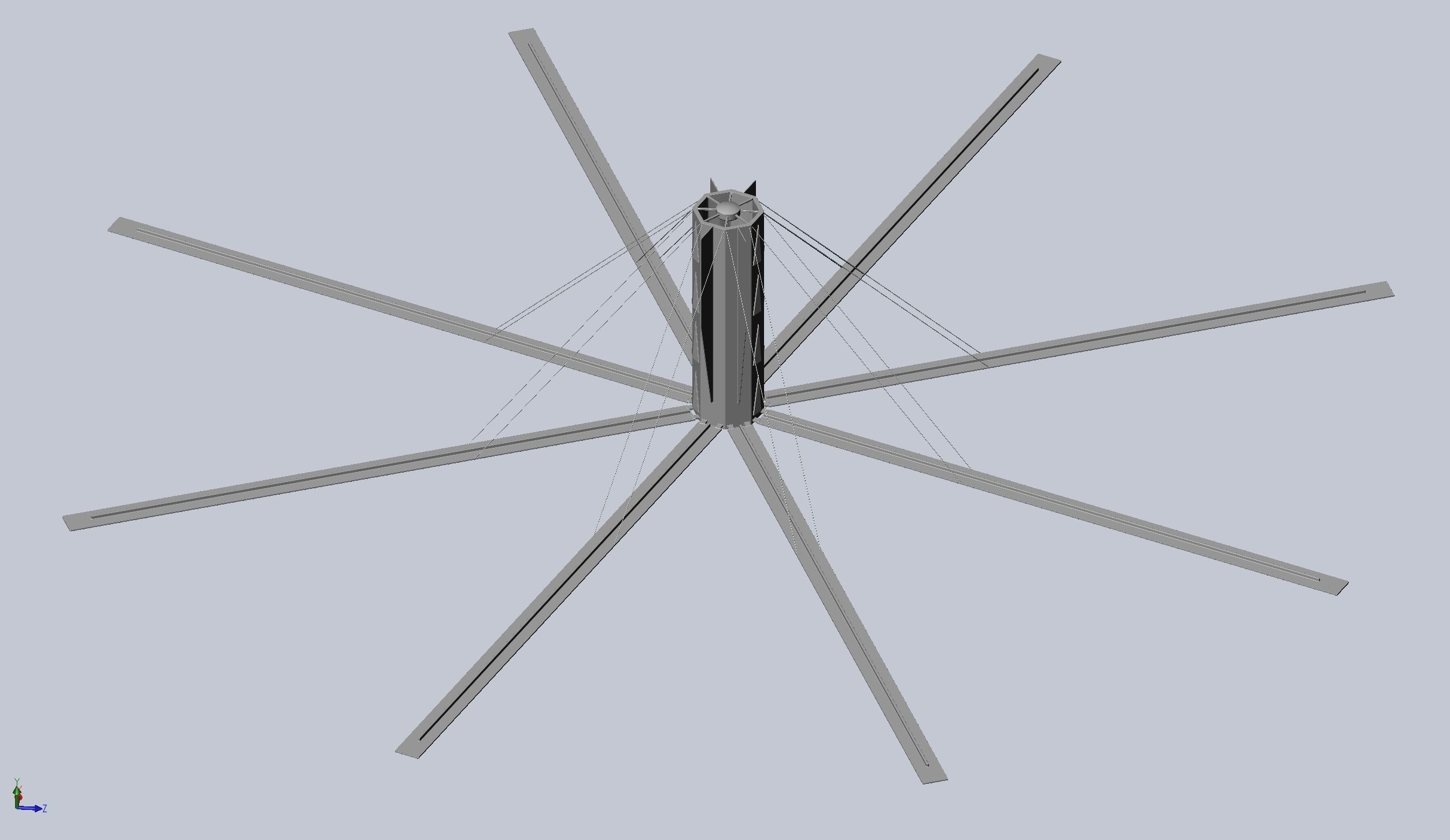 Basic Model Of A Rotating Space Habitat Concept 3D print model_10