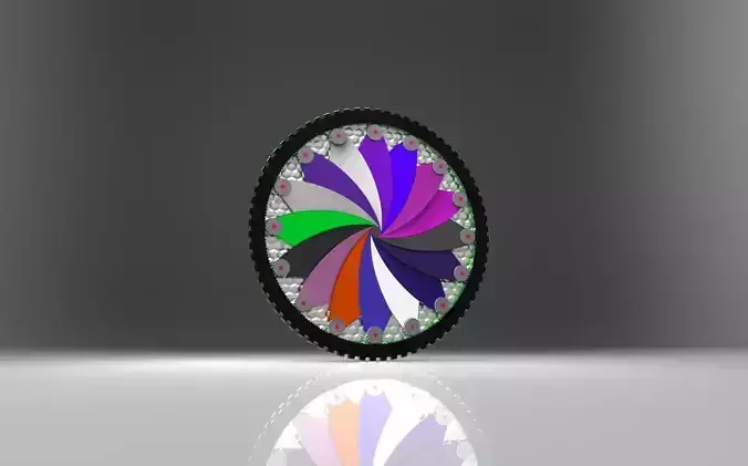 diaphragm colorful circle 3D model