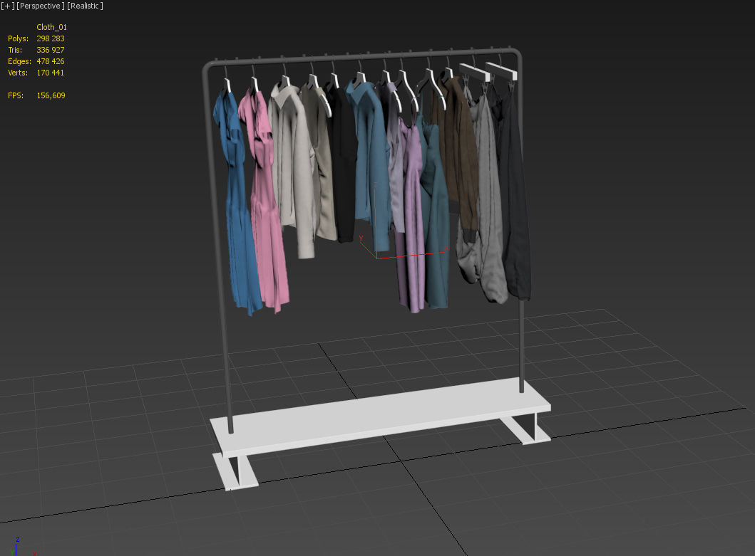 Womens and mens wardrobe Clothes 3D model_6