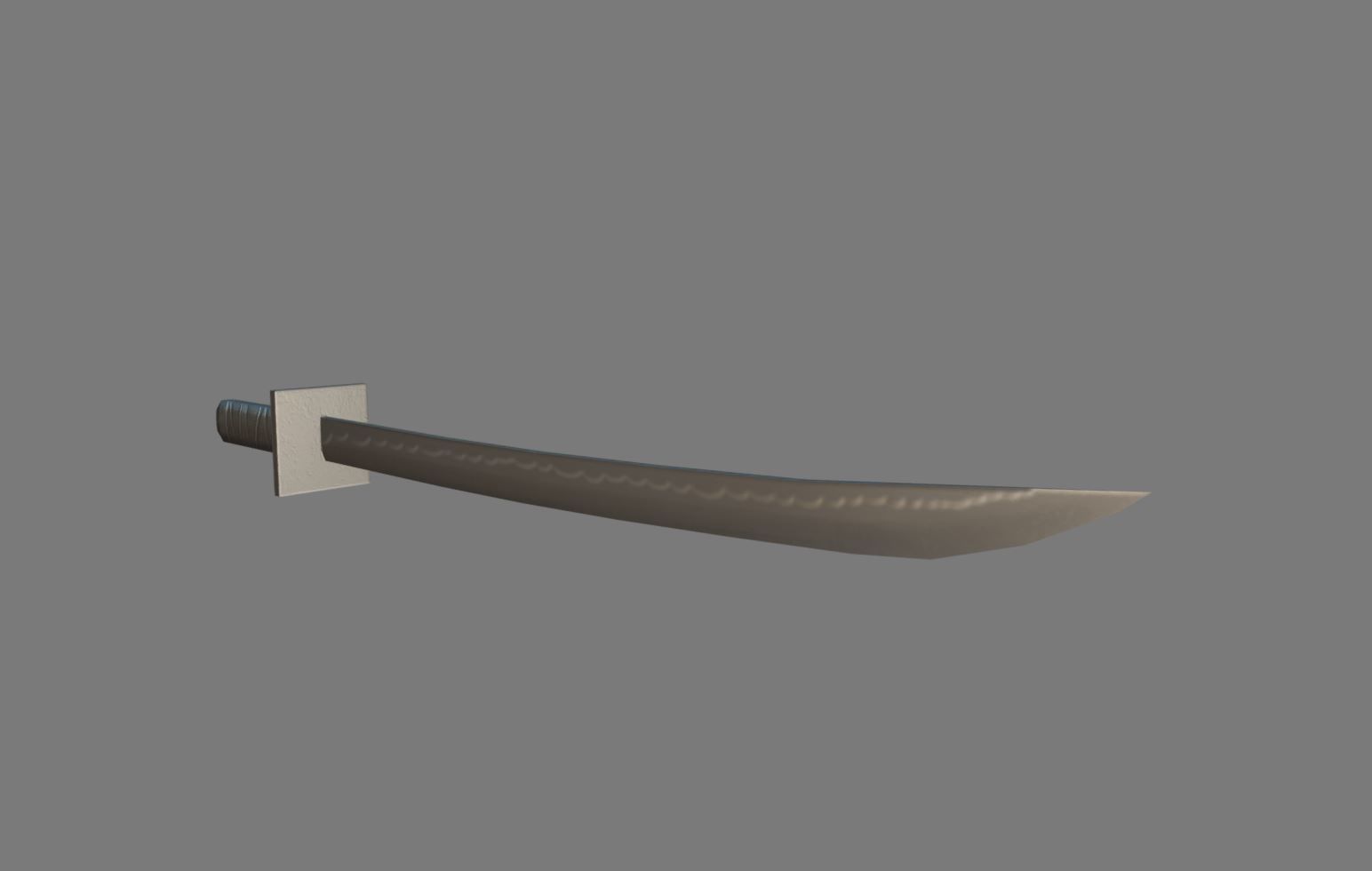 Katana model samurai sword Low-poly 3D model_7