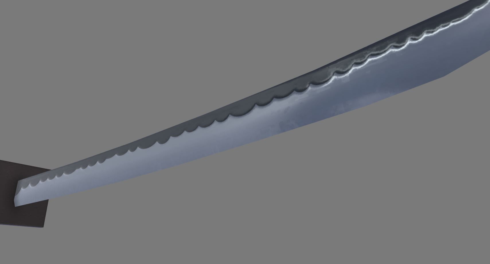 Katana model samurai sword Low-poly 3D model_4