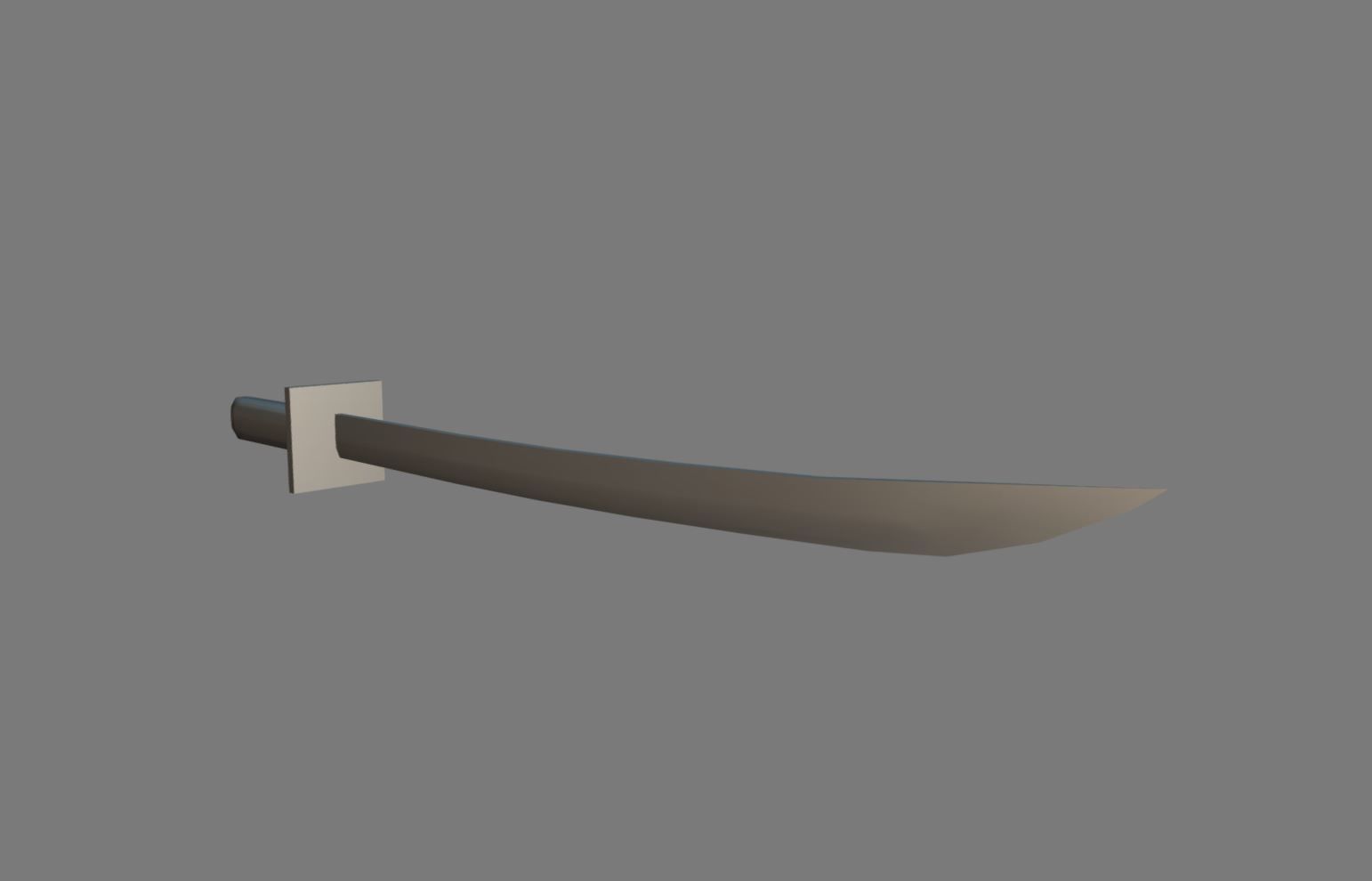 Katana model samurai sword Low-poly 3D model_6