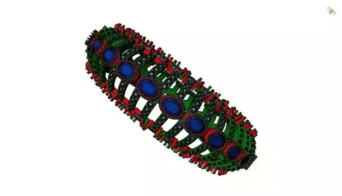 Bangle-4 bracelet with beads