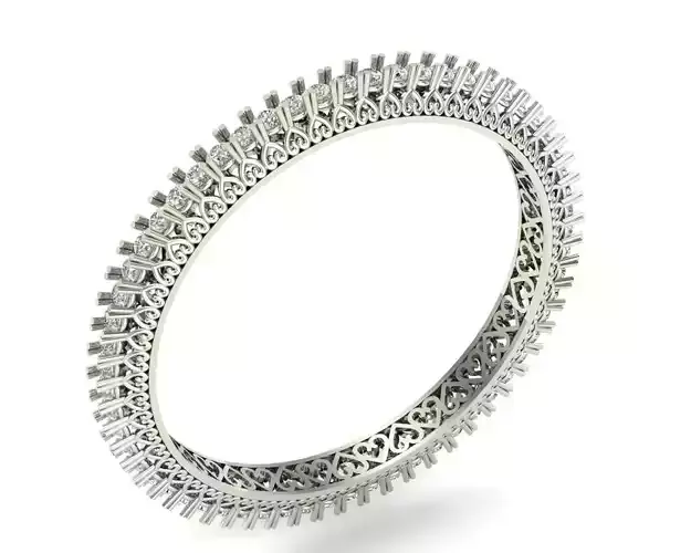 Bangle -7 gold with diamonds