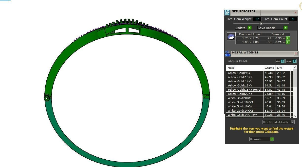 Bangle-8 elegant diamond bangle bracelet 3D print model_5