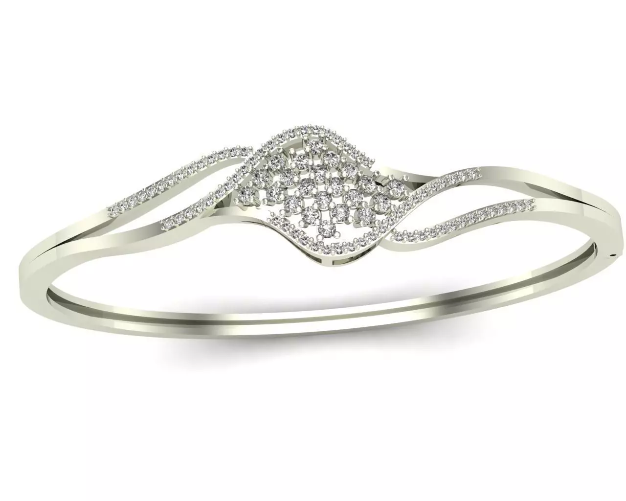 Bangle-8 elegant diamond bangle bracelet 3D print model_0