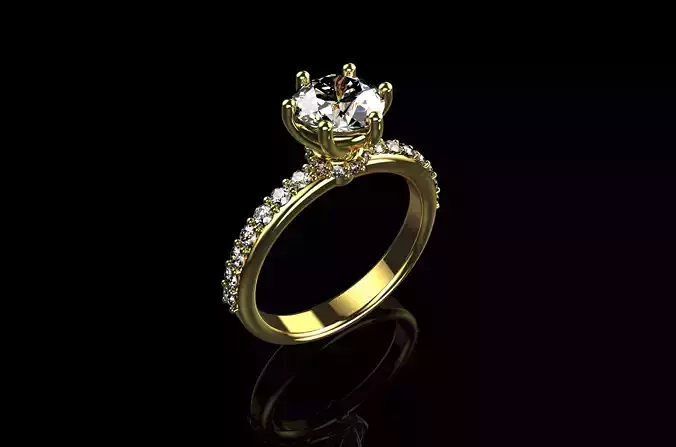 18k Yellow Diamond Engagement Rings 5