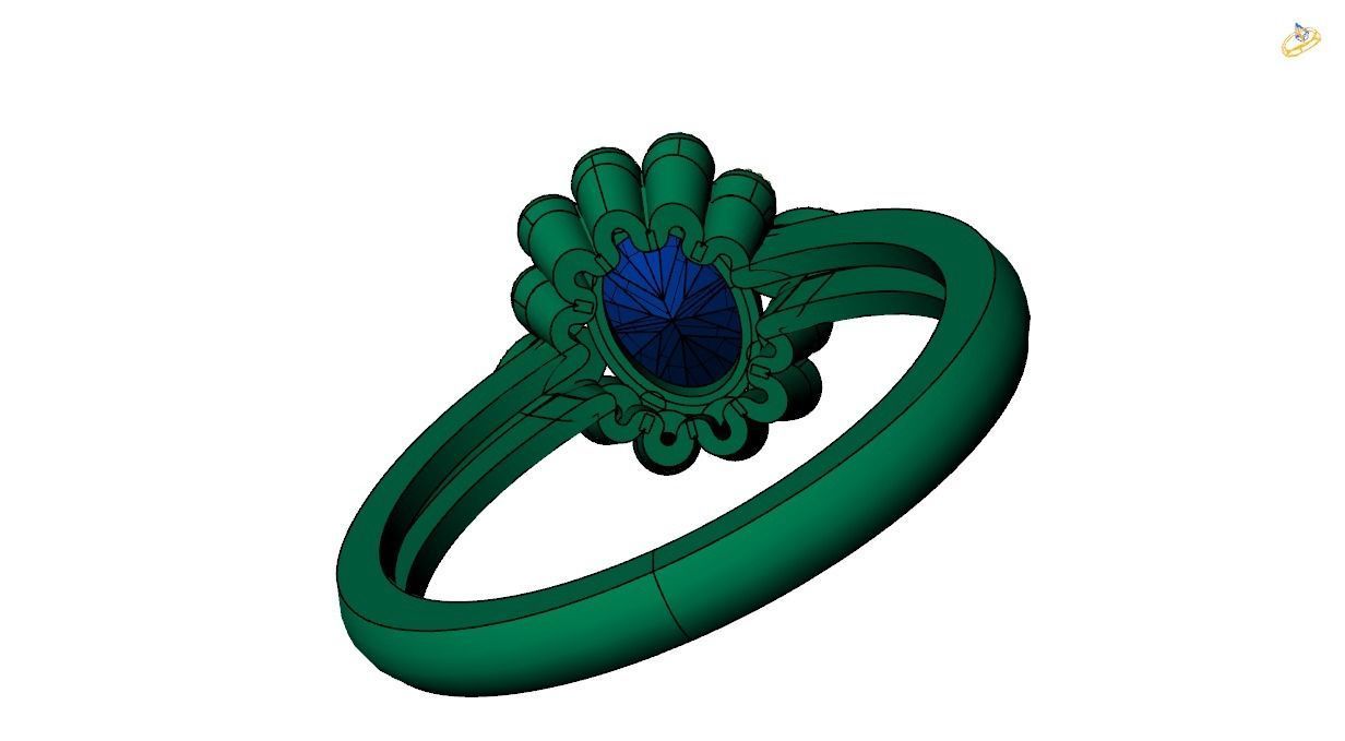 Engagement ring -152 3D print model_4