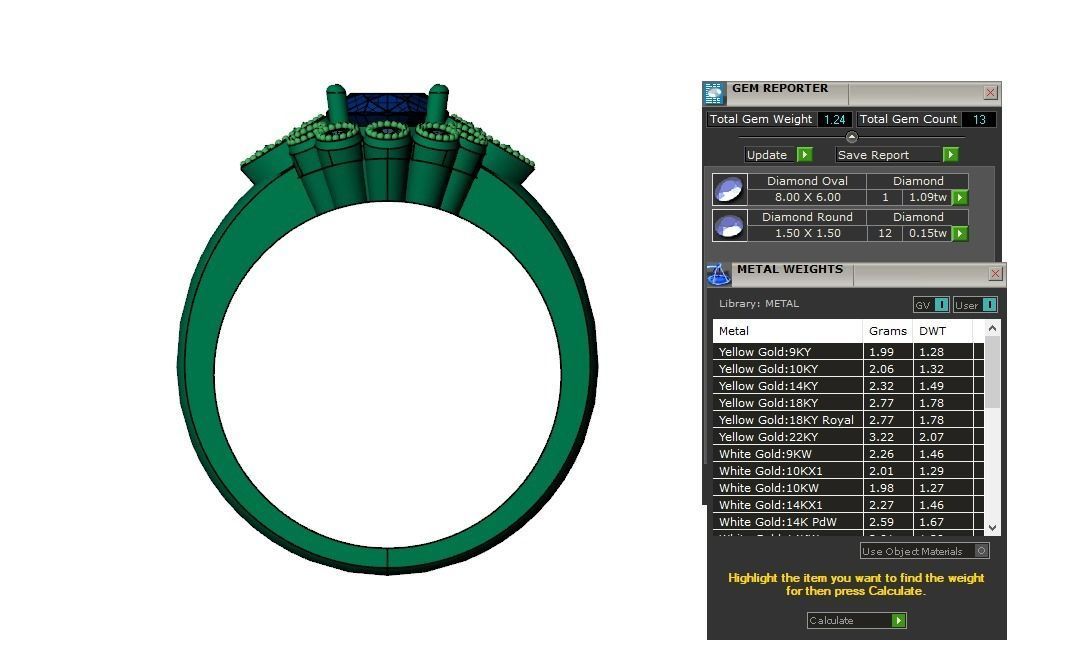 Engagement ring -152 3D print model_5