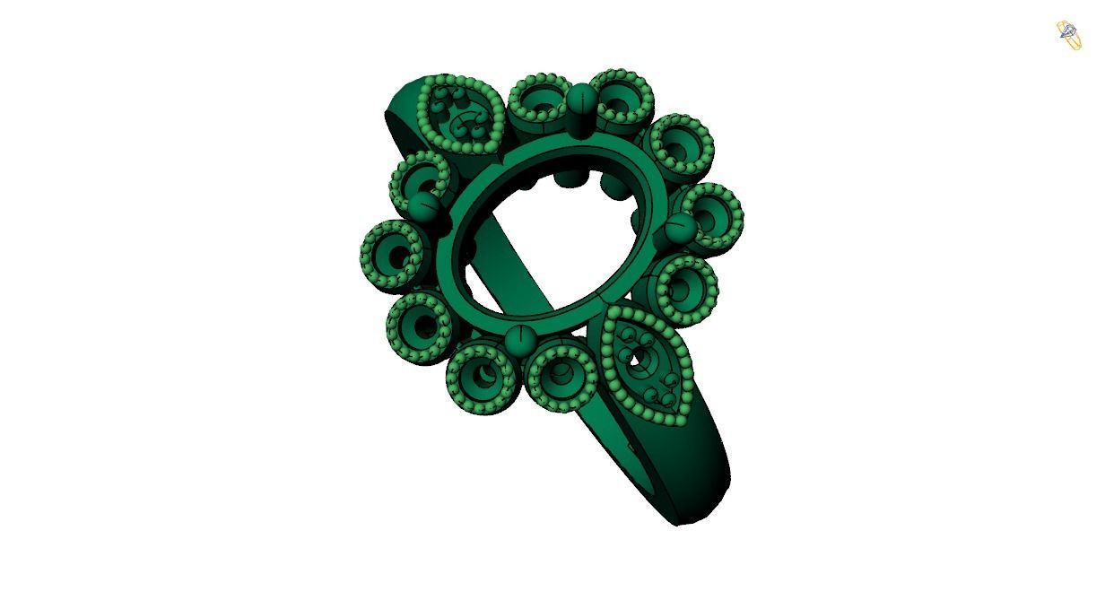 Engagement ring -152 3D print model_3