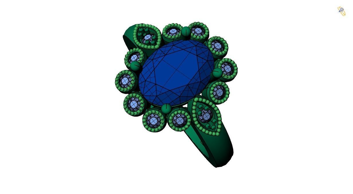 Engagement ring -152 3D print model_2