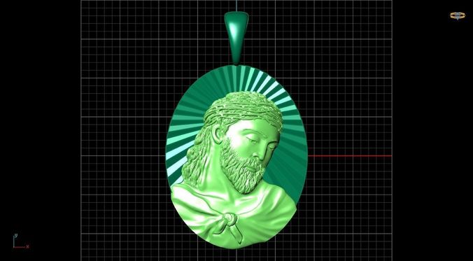 Jesus pendent  3D print model