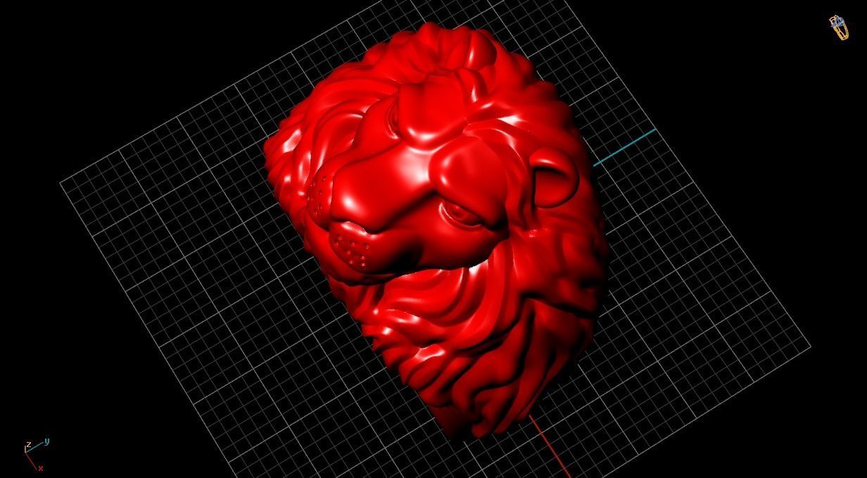 Lion ring 3D print model_2