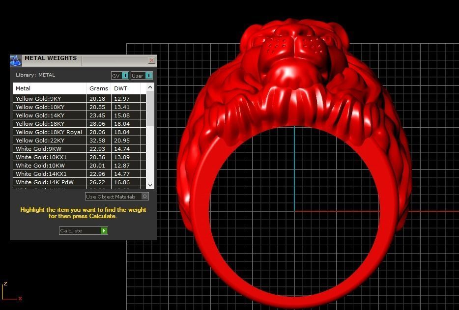 Lion ring 3D print model_4