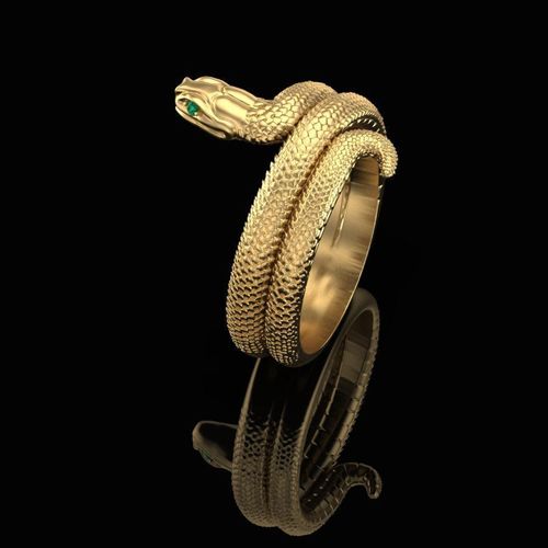 Snake with emerald eyes 3D print model