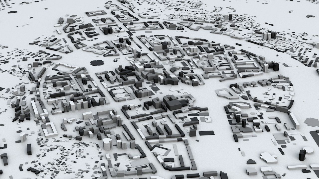 Yerevan Streets and Buildings 3D model_4