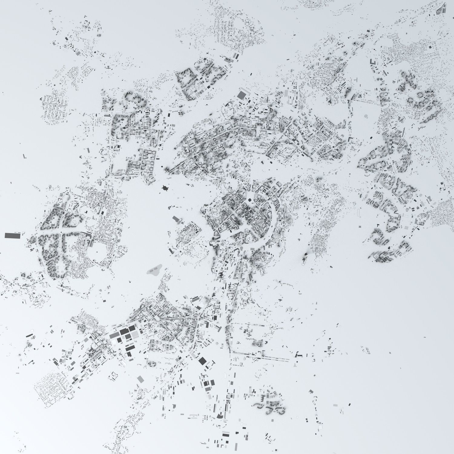 Yerevan Streets and Buildings 3D model_1