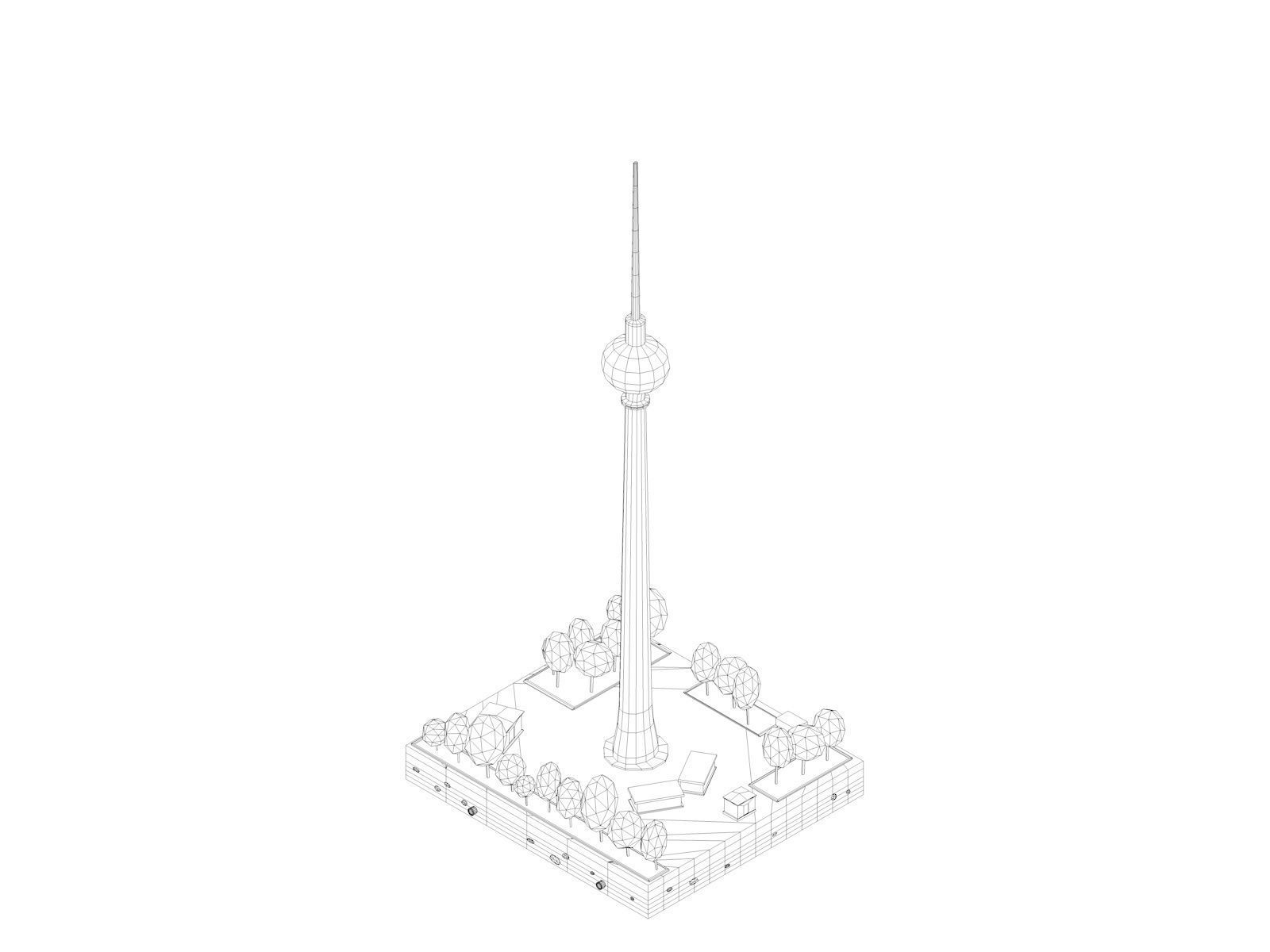 Polygonia World Landmarks Low Poly Bundle Low-poly 3D model_16