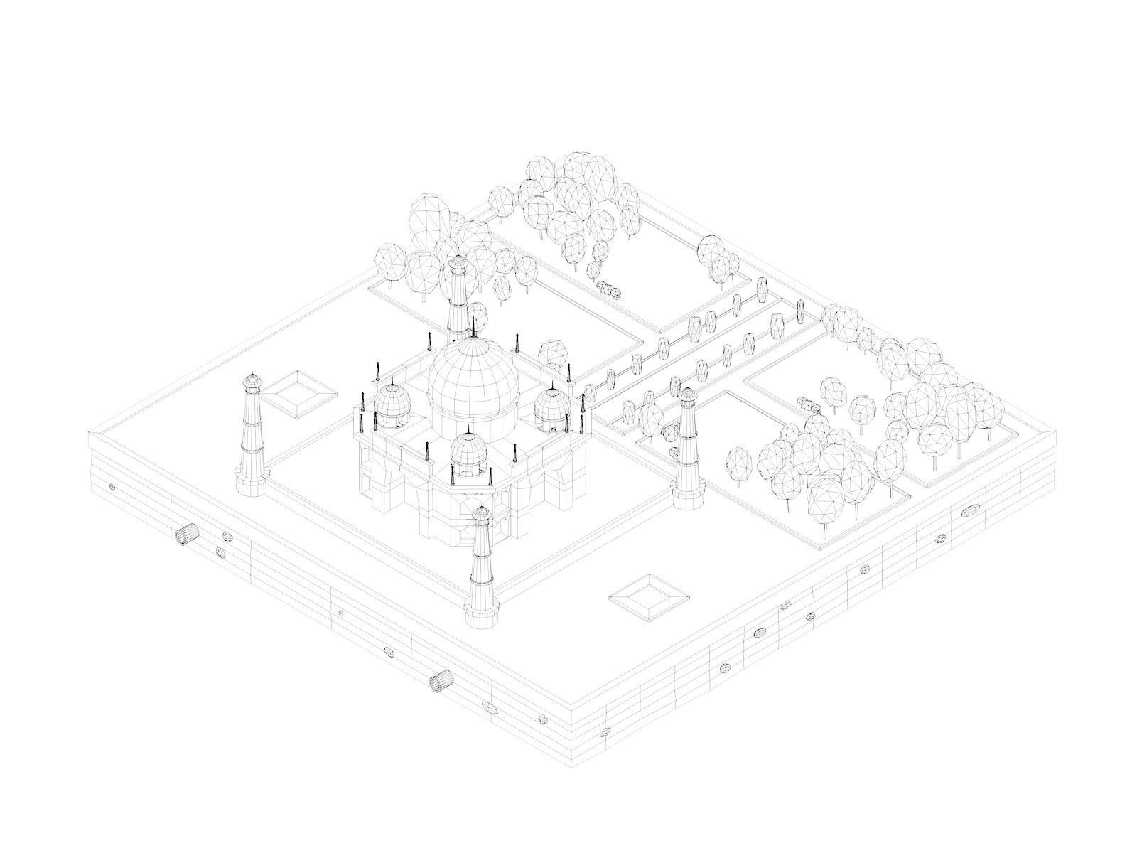 Polygonia World Landmarks Low Poly Bundle Low-poly 3D model_20