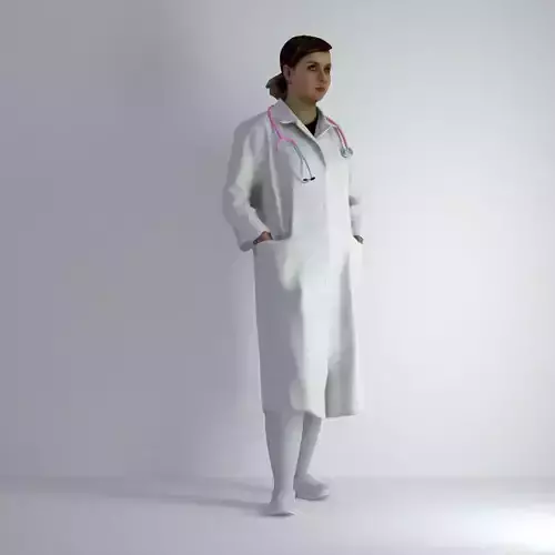 3D Scan Woman Doctor 008 3D model