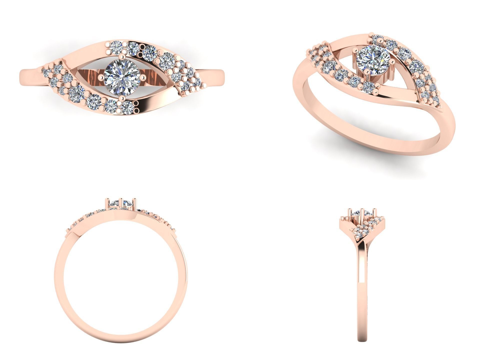 Ring n 11  3D print model_3