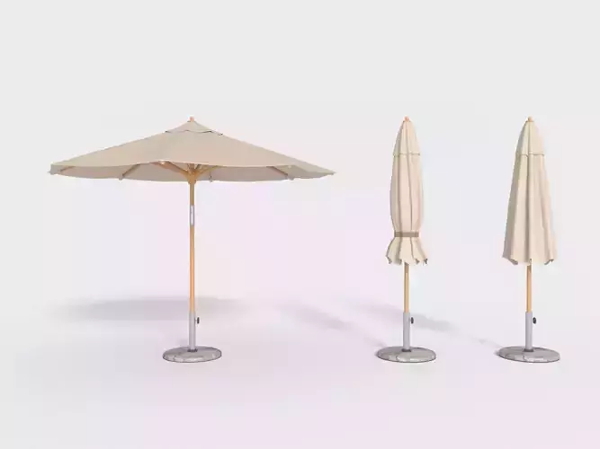 Umbrella Patio Parasol 1 Low-poly 3D model