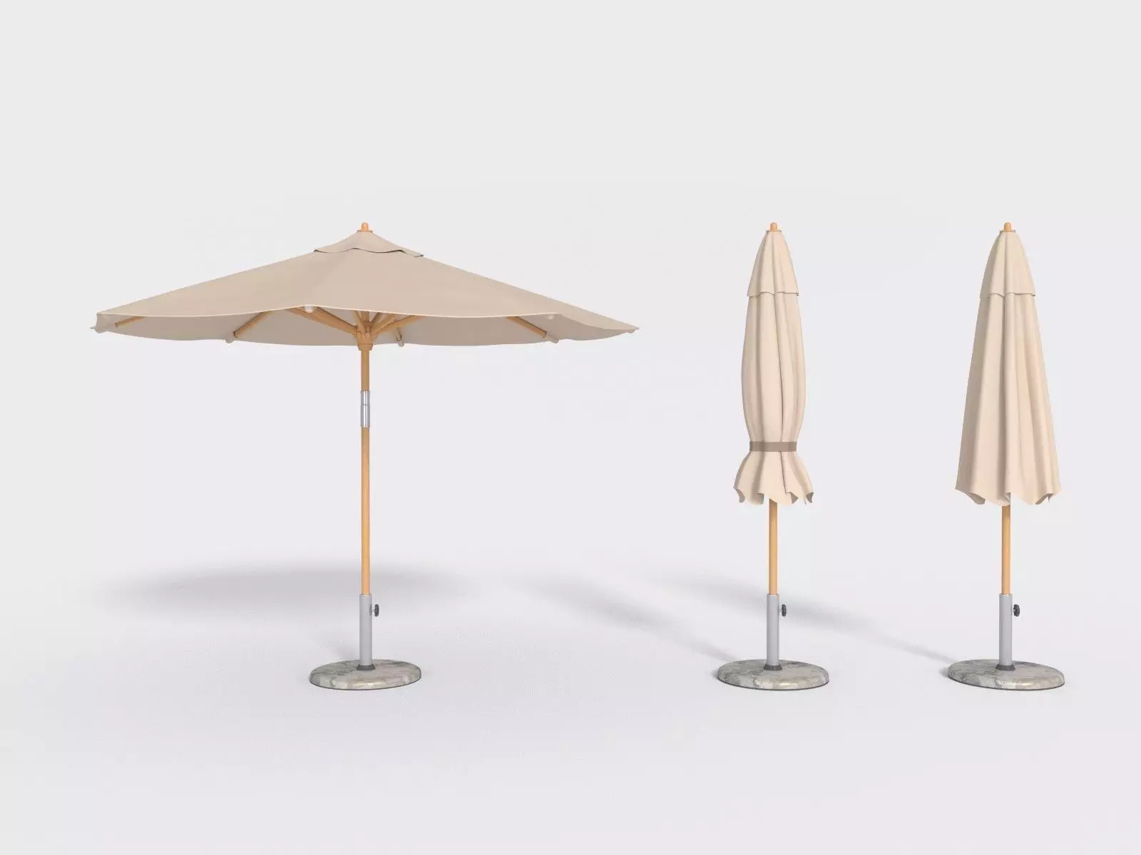 Umbrella Patio Parasol 1 Low-poly 3D model_0