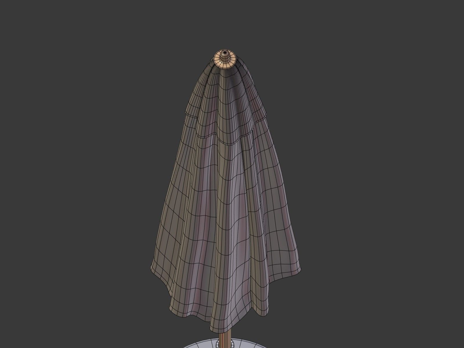 Umbrella Patio Parasol 1 Low-poly 3D model_21