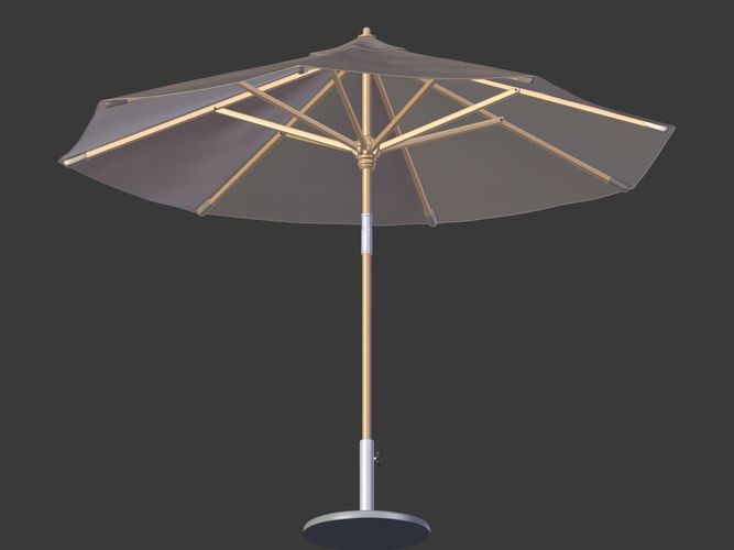 Umbrella Patio Parasol 1 Low-poly 3D model 3