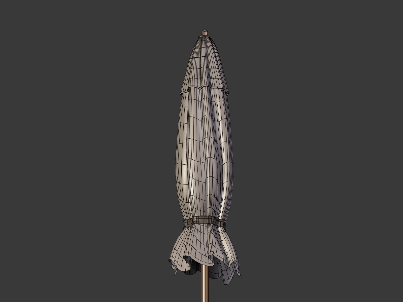 Umbrella Patio Parasol 1 Low-poly 3D model_13