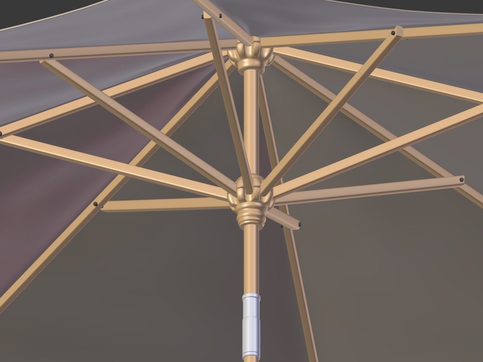 Umbrella Patio Parasol 1 Low-poly 3D model_10