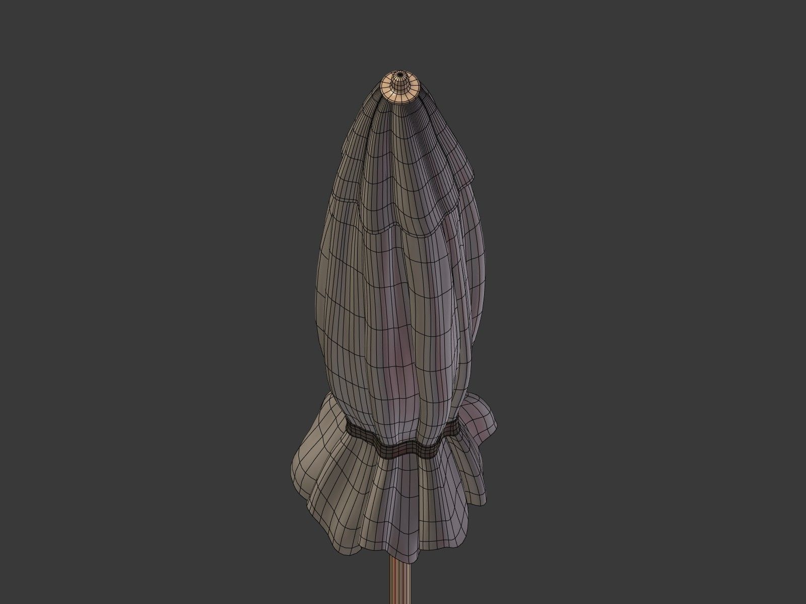 Umbrella Patio Parasol 1 Low-poly 3D model_15