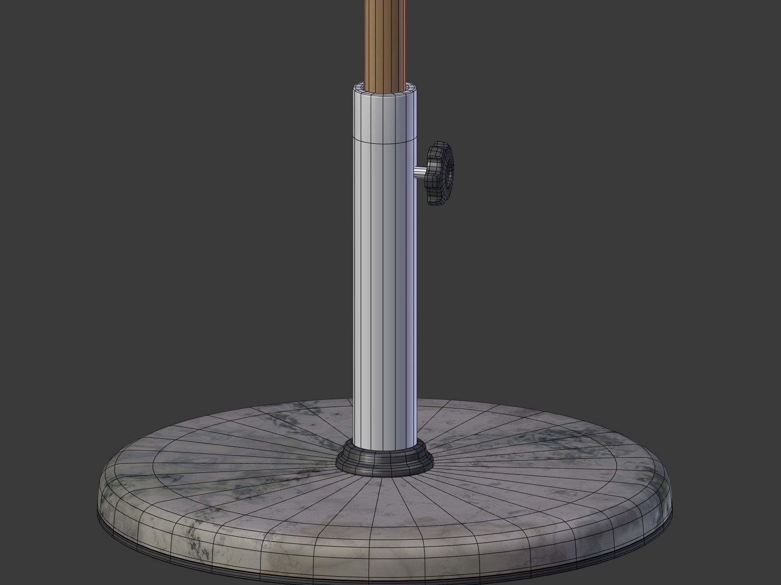 Umbrella Patio Parasol 1 Low-poly 3D model_25