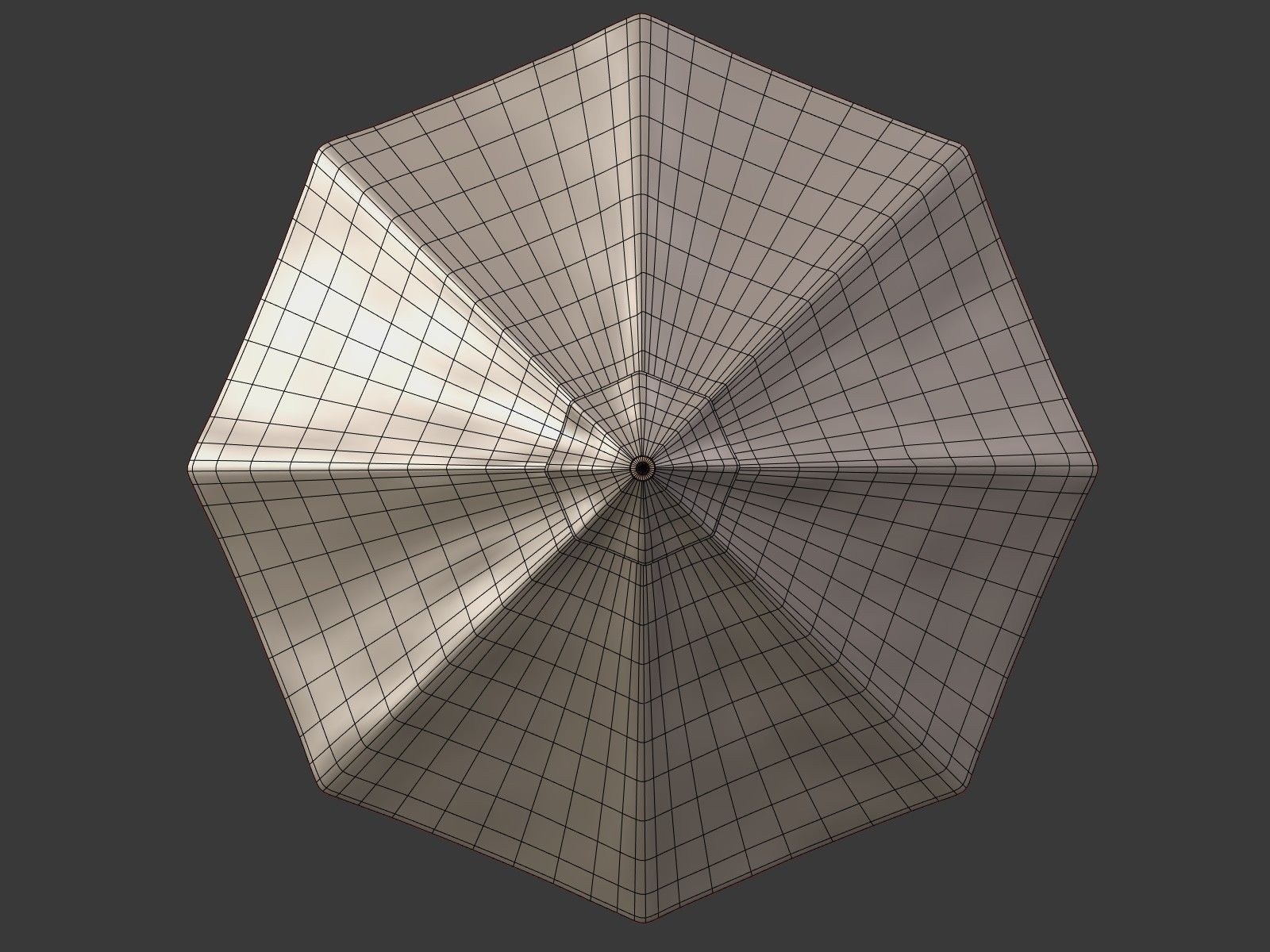 Umbrella Patio Parasol 1 Low-poly 3D model_9