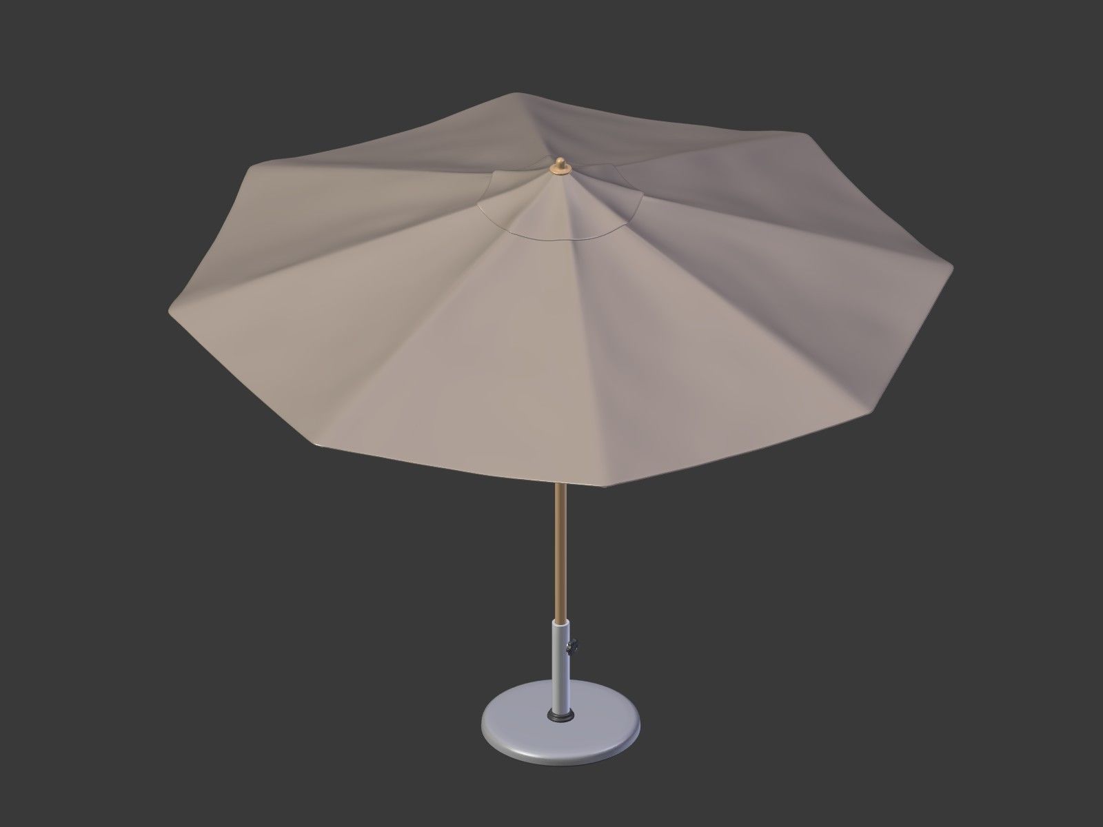 Umbrella Patio Parasol 1 Low-poly 3D model_6