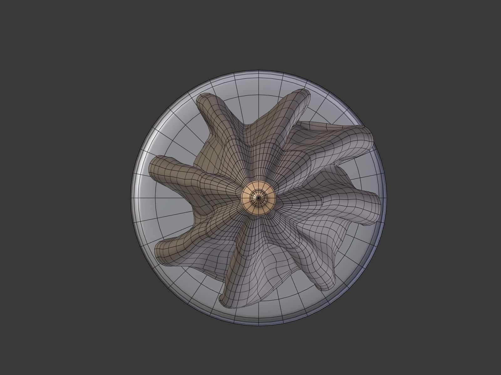 Umbrella Patio Parasol 1 Low-poly 3D model_23