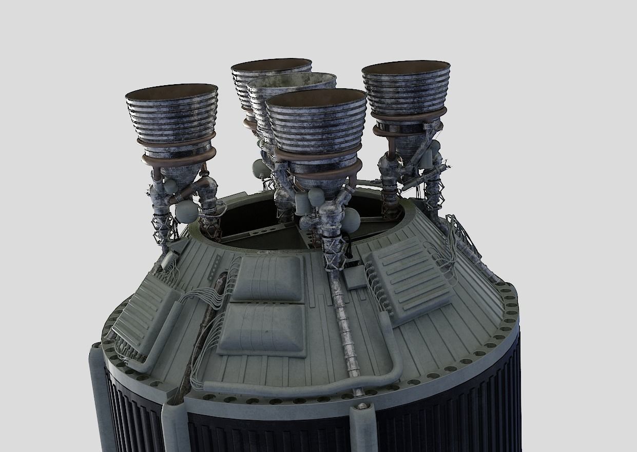 saturn-5 rocket 3D model_4