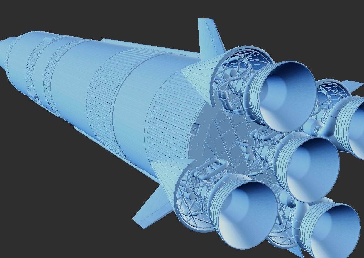 saturn-5 rocket 3D model_25