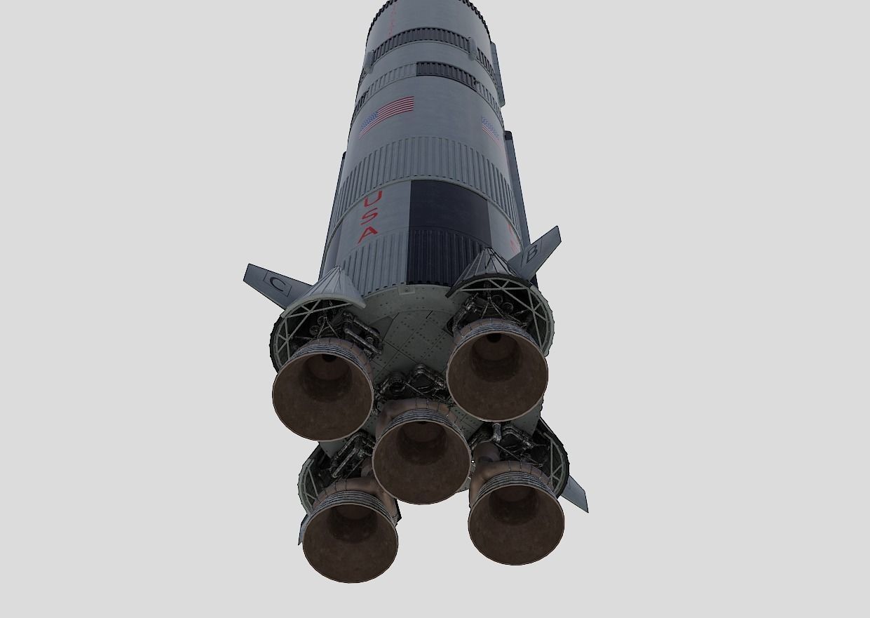saturn-5 rocket 3D model_5