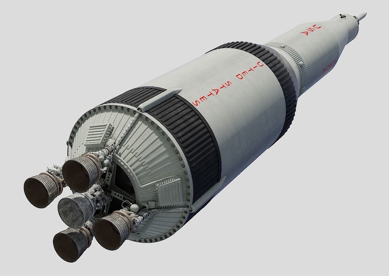 saturn-5 rocket 3D model_6