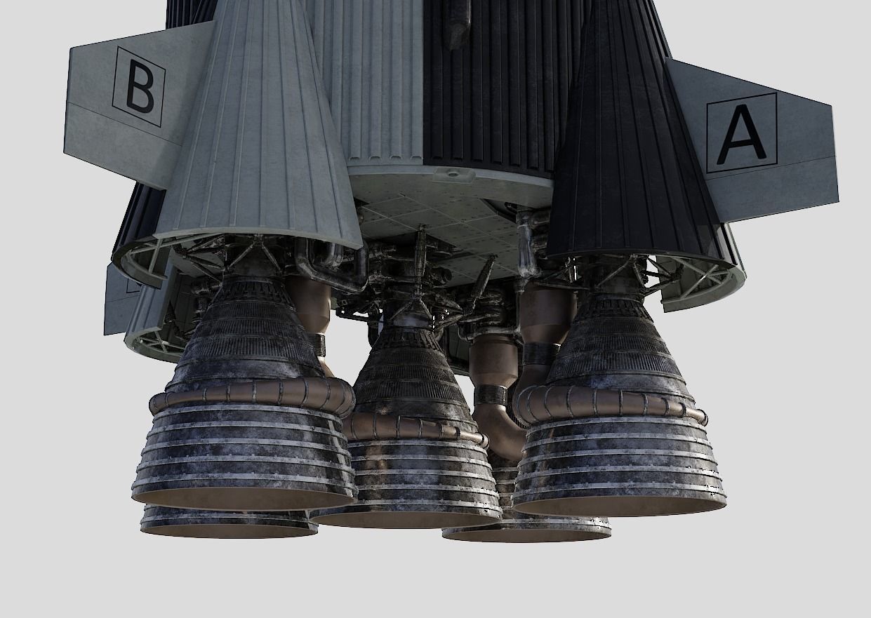 saturn-5 rocket 3D model_2