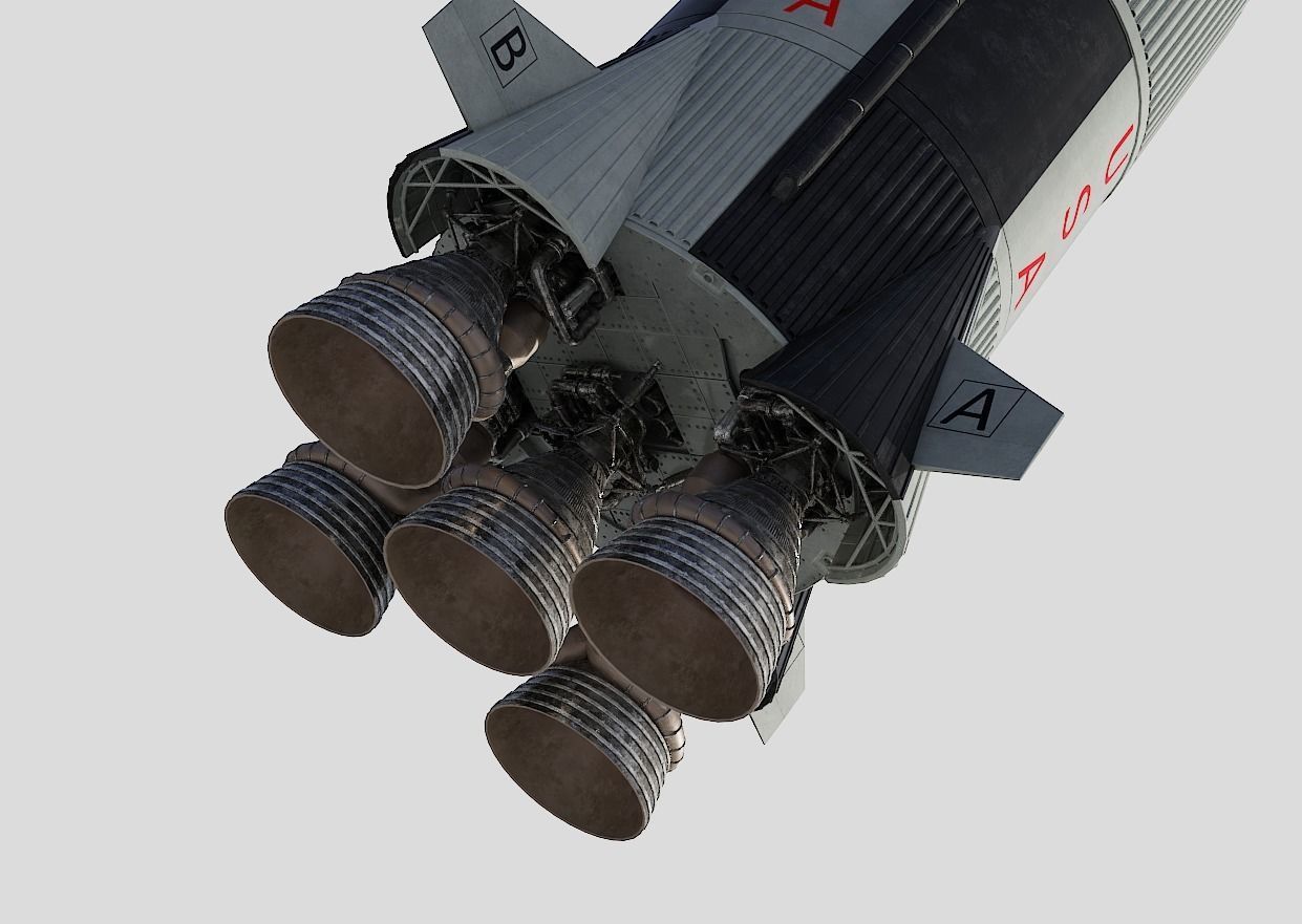 saturn-5 rocket 3D model_7