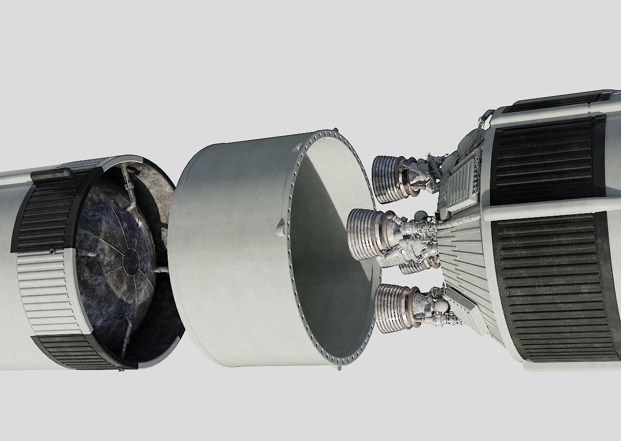 saturn-5 rocket 3D model_8