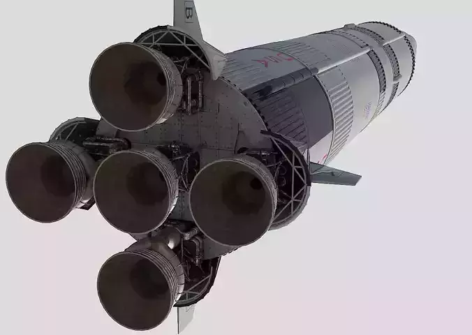 saturn-5 rocket 3D model