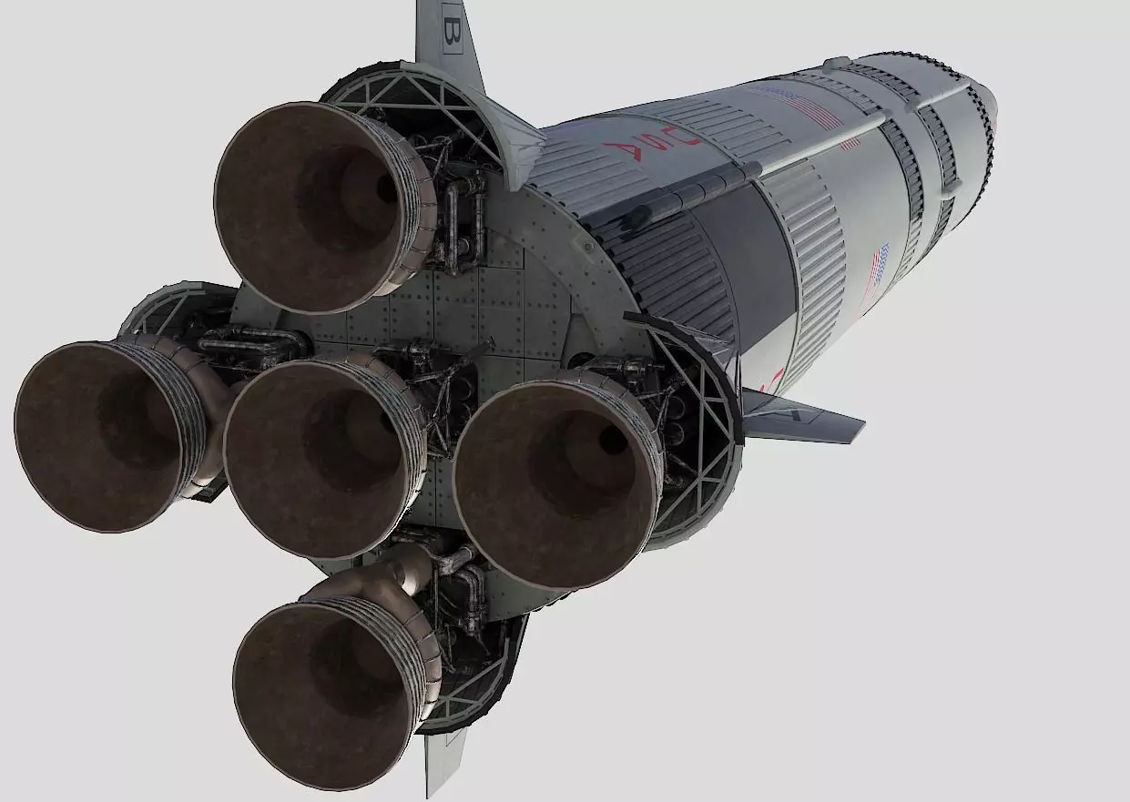 saturn-5 rocket 3D model_0